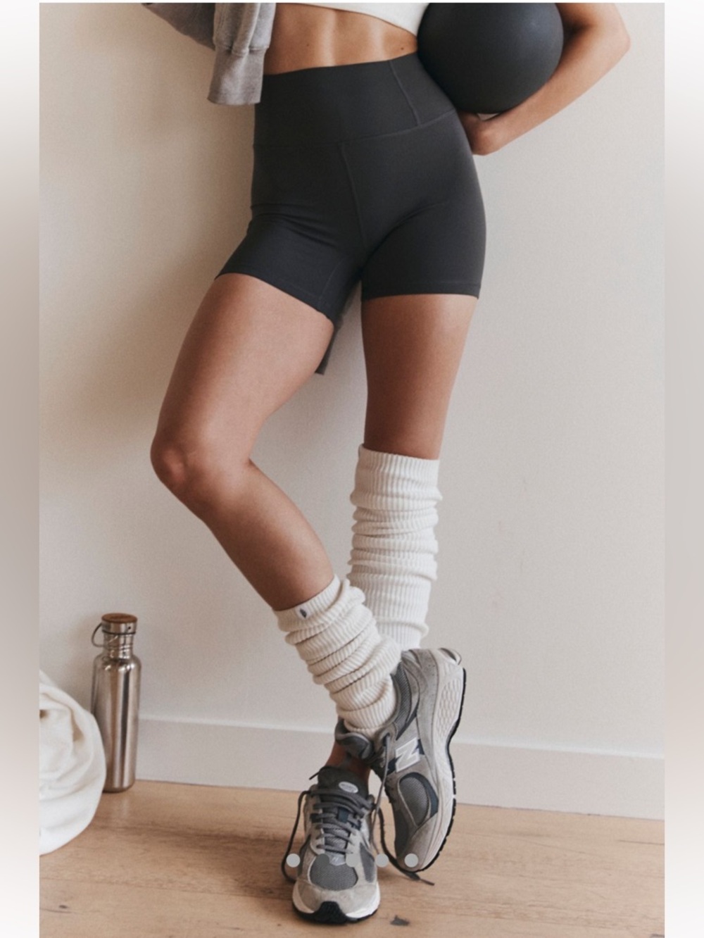 FP Movement Never Better Bike Shorts in Dark Shadow Gray Size XL NWT